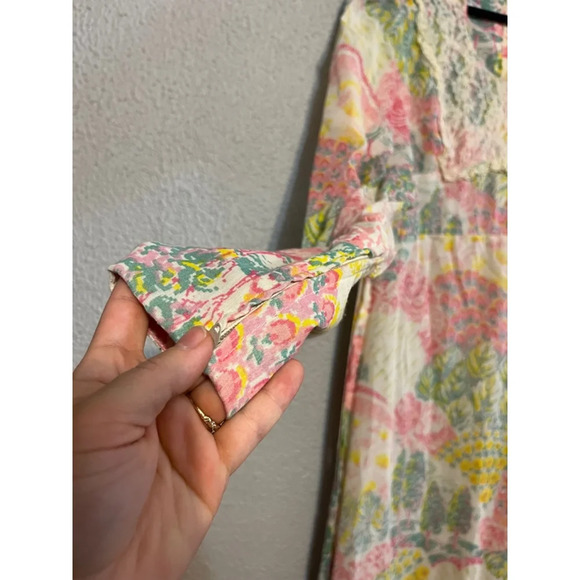 Vtg Act Saks Fifth Avenue Young Dimensions Prarie Fairycore Pastel Maxi Dress - Picture 3 of 11